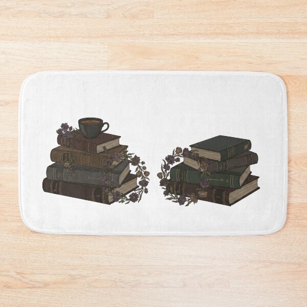 Item preview, Dark Academia Vintage Book Stack with Tea & Flowers designed and sold by WojcikDesigners.