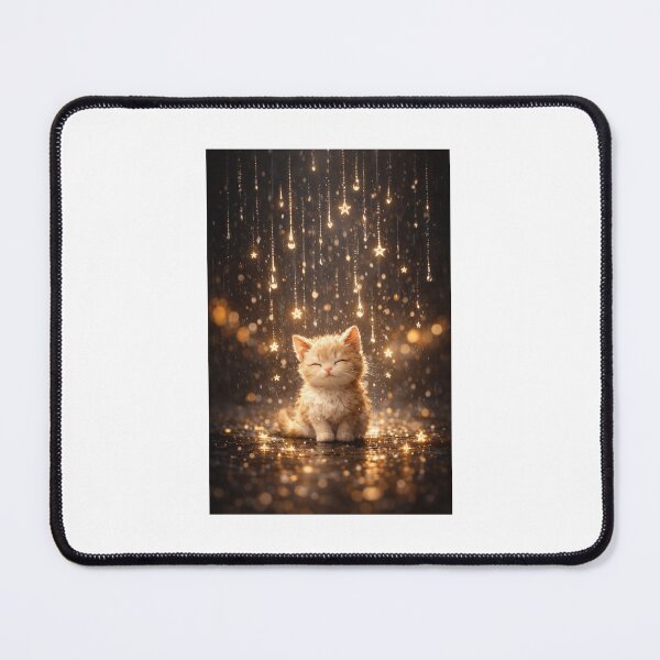 Item preview, A Rain Made of Wonder | Cat in a Gentle Fantasy Storm designed and sold by LovelyCatGalaxy.