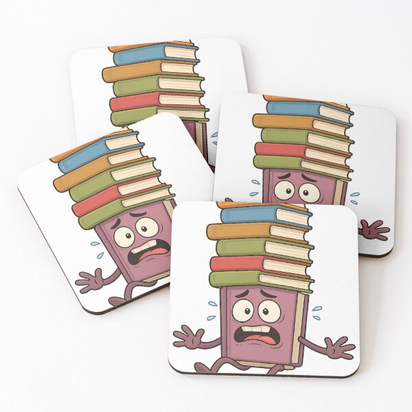 Item preview, "Overwhelmed Student Book: Study Stress and Exam Panic Cartoon" designed and sold by DesignRush786.