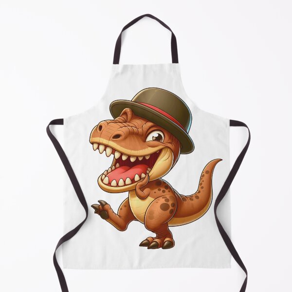 Item preview, Cute Gentleman Dinosaur Cartoon Illustration – Funny T Rex Wearing Hat Adorable Dino Character designed and sold by LunaPixelStudio.