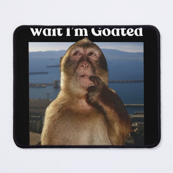 Item preview, Wait I’m Goated Meme Design – Funny Thinking Monkey, Silly Gen Z Humor, Viral Aesthetic Graphic designed and sold by love3617.