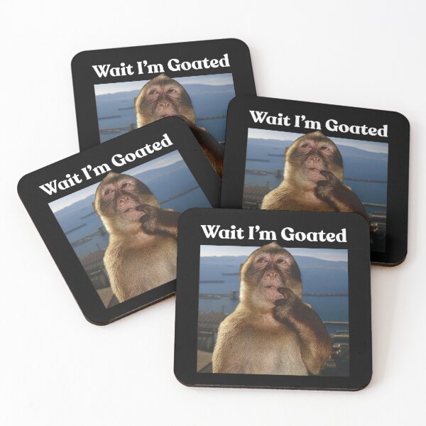 Item preview, Wait I’m Goated Meme Design – Funny Thinking Monkey, Silly Gen Z Humor, Viral Aesthetic Graphic designed and sold by love3617.