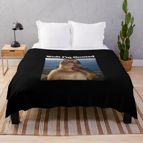 Item preview, Wait I’m Goated Meme Design – Funny Thinking Monkey, Silly Gen Z Humor, Viral Aesthetic Graphic designed and sold by love3617.