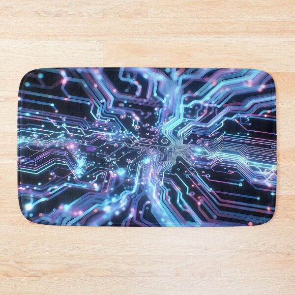 Item preview, Scifi Theme Bluish Purple Texture of Asymmetrical Glowing Biological Neuron Synapses (image size 7840x11680) designed and sold by Digital-Davinci.