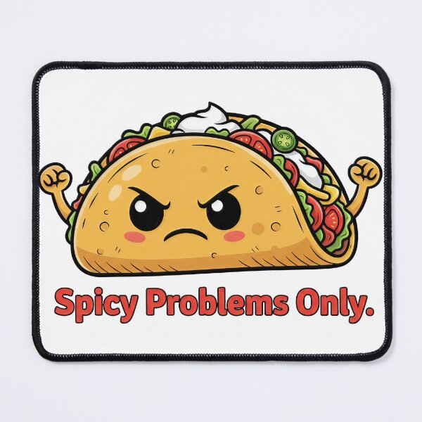 Item preview, Spicy Problems Only Taco Illustration designed and sold by SolviaStudio.