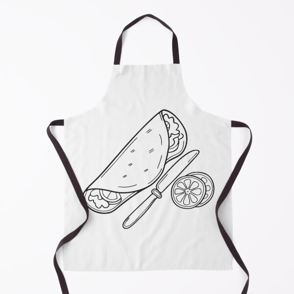 Item preview, A tortilla folded beside a knife and lemon wedge designed and sold by rasagamastore.
