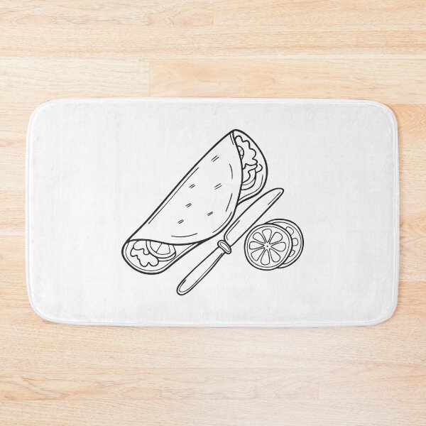 Item preview, A tortilla folded beside a knife and lemon wedge designed and sold by rasagamastore.
