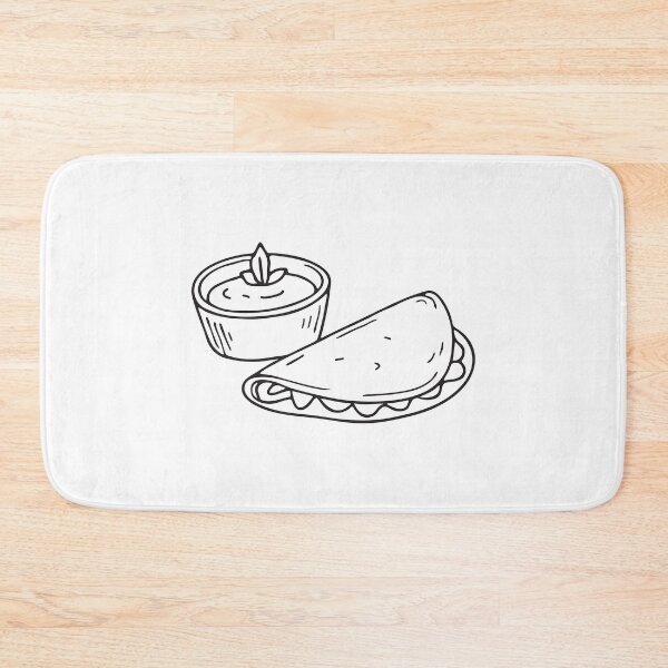 Item preview, A tortilla lying beside a bowl of salsa designed and sold by rasagamastore.