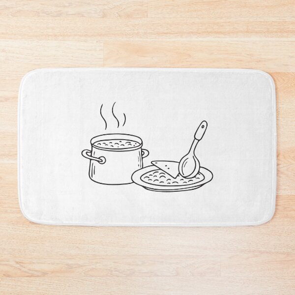 Item preview, A tortilla on plate beside ladle and stove of beans designed and sold by rasagamastore.