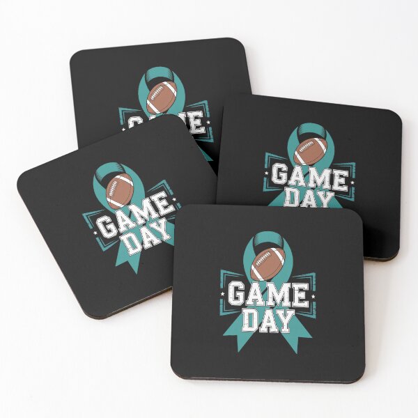 Item preview, Womens Cervical Cancer Football - Game Day - Teal Awareness designed and sold by repconomArt.