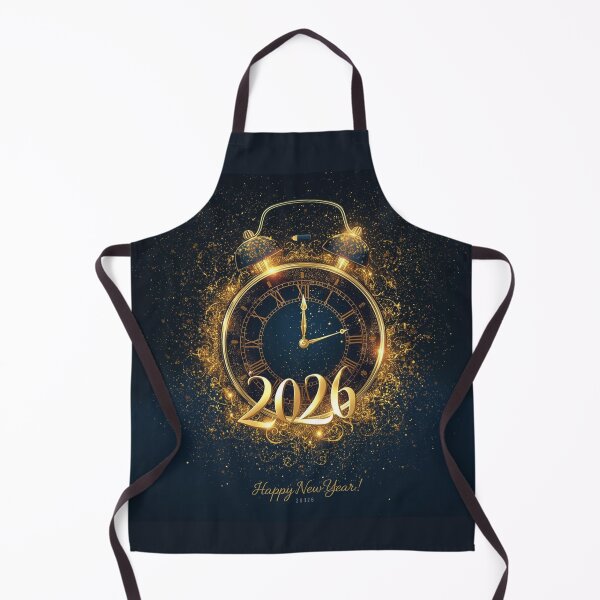 Item preview, clock striking midnight with golden sparkles, “Happy New Year 2025”, festive vector designed and sold by tsintsinshop.