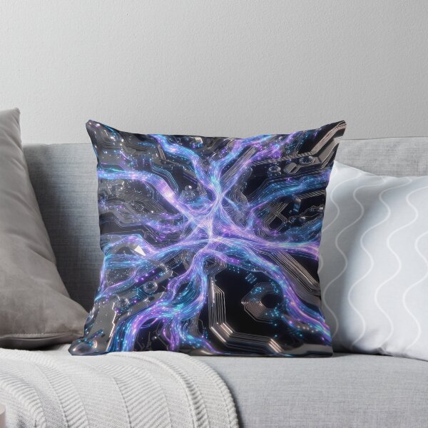 Item preview, Scifi Theme Bluish Purple Texture of Asymmetrical Glowing Biological Neuron Synapses (image size 7840x11680) designed and sold by Digital-Davinci.