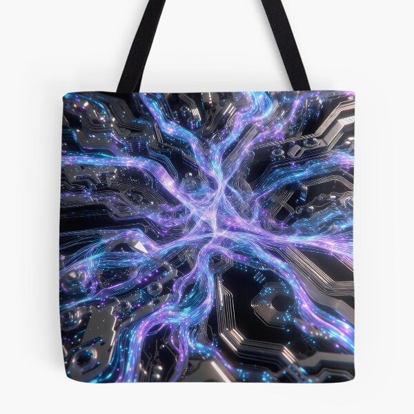 Item preview, Scifi Theme Bluish Purple Texture of Asymmetrical Glowing Biological Neuron Synapses (image size 7840x11680) designed and sold by Digital-Davinci.