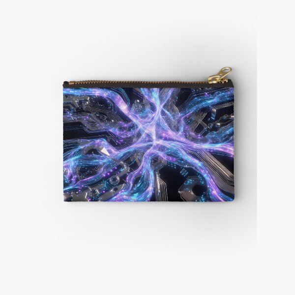 Item preview, Scifi Theme Bluish Purple Texture of Asymmetrical Glowing Biological Neuron Synapses (image size 7840x11680) designed and sold by Digital-Davinci.