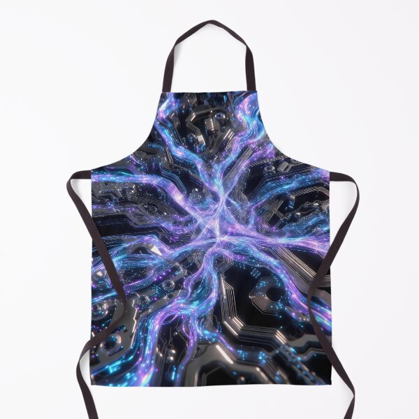Item preview, Scifi Theme Bluish Purple Texture of Asymmetrical Glowing Biological Neuron Synapses (image size 7840x11680) designed and sold by Digital-Davinci.