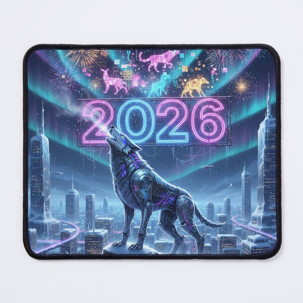 Item preview, Neon New Year 2026 Cyberpunk Celebration designed and sold by ChinzorigBAY.