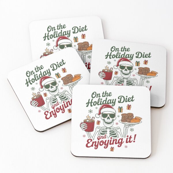 Item preview, On the Holiday Diet and Still Enjoying It Christmas Sticker | Funny Christmas Food Saying | Holiday Eating Humor Gift designed and sold by ZEPHYR_LABEL.