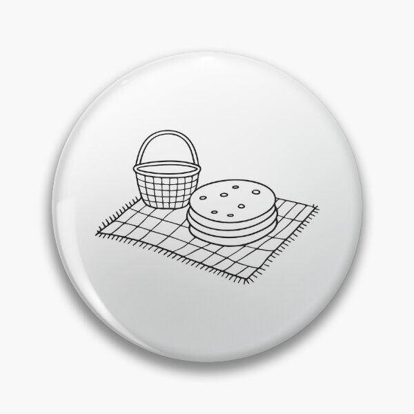 Item preview, A tortilla stacked near a basket on a picnic mat designed and sold by rasagamastore.