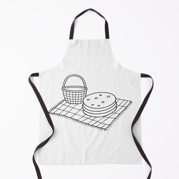 Item preview, A tortilla stacked near a basket on a picnic mat designed and sold by rasagamastore.