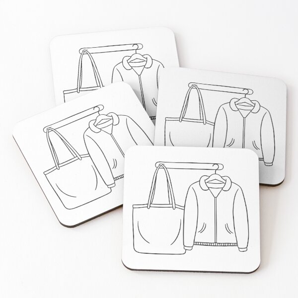 Item preview, A tote bag beside a jacket on wall hook designed and sold by rasagamastore.