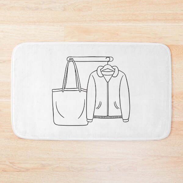 Item preview, A tote bag beside a jacket on wall hook designed and sold by rasagamastore.