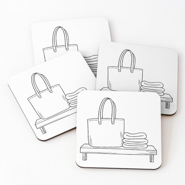 Item preview, A tote bag beside folded clothes on a bench designed and sold by rasagamastore.