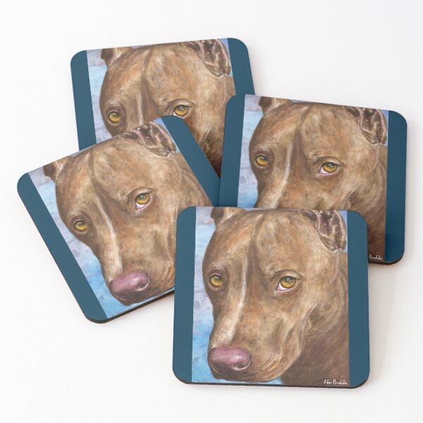 Item preview, A Beautiful Red Nose Pit Bull Painting designed and sold by ibadishi.