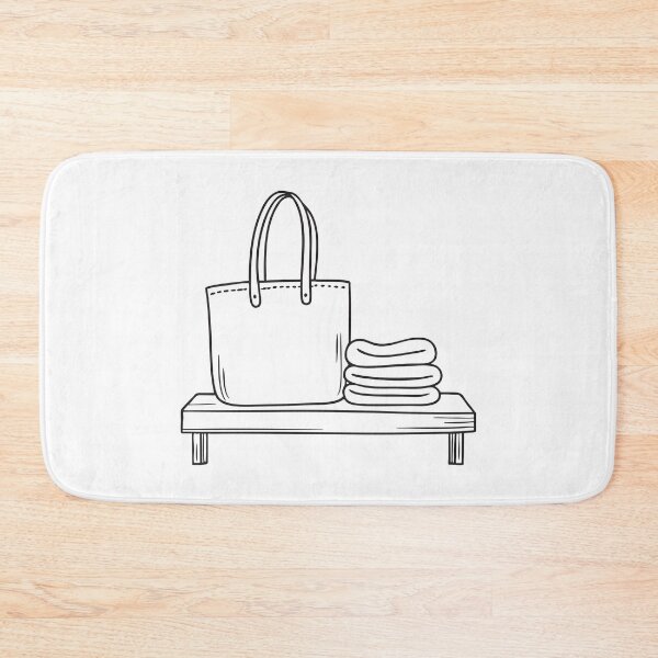 Item preview, A tote bag beside folded clothes on a bench designed and sold by rasagamastore.