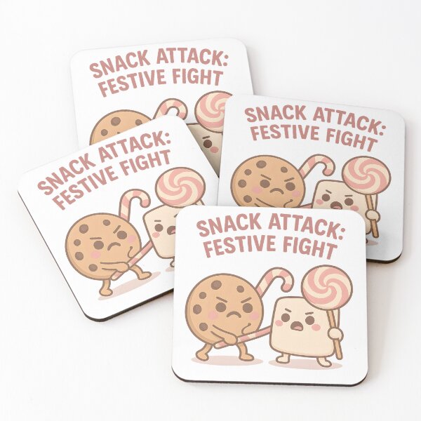 Item preview, Heated Rivalry Christmas – Cookie vs Marshmallow Duel (Snack Attack Festive Fight) designed and sold by Sitred123.