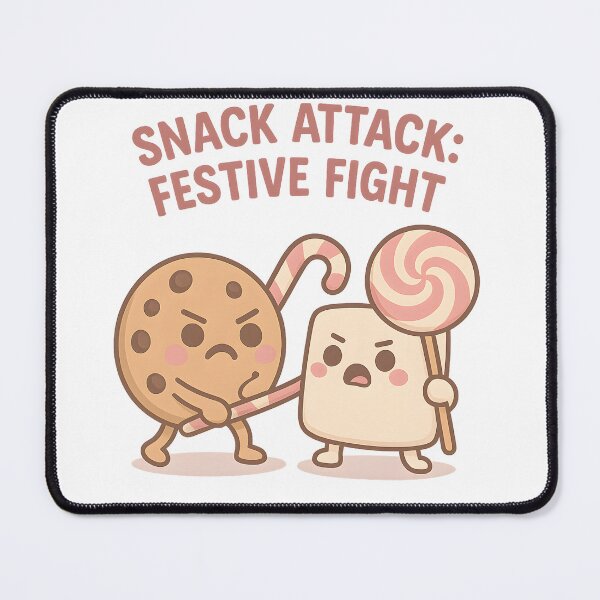 Item preview, Heated Rivalry Christmas – Cookie vs Marshmallow Duel (Snack Attack Festive Fight) designed and sold by Sitred123.