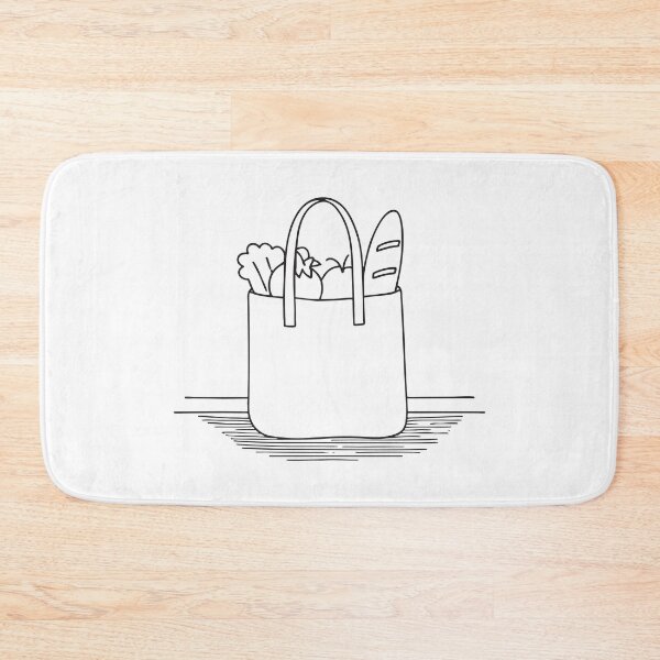Item preview, A tote bag lying near groceries on the kitchen floor designed and sold by rasagamastore.