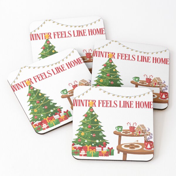 Item preview, Winter Feels Like Home Quote Art | Cozy Christmas Illustration designed and sold by designbymahi.