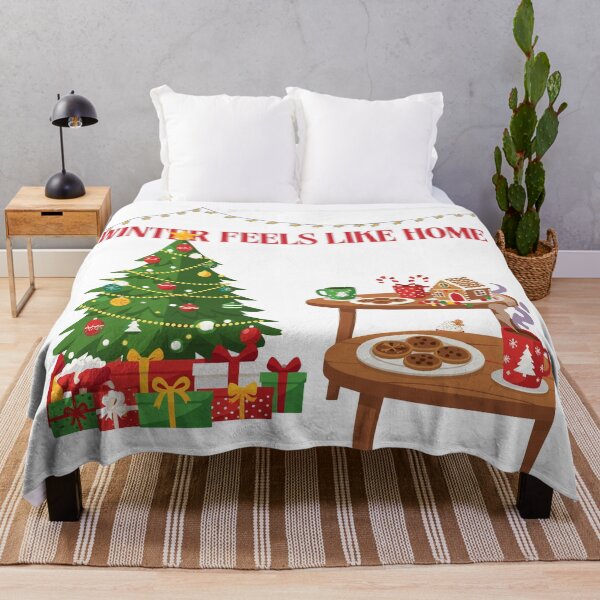 Item preview, Winter Feels Like Home Quote Art | Cozy Christmas Illustration designed and sold by designbymahi.
