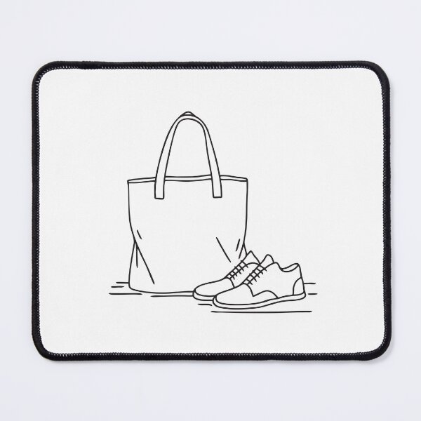 Item preview, A tote bag resting beside a pair of shoes on the floor designed and sold by rasagamastore.