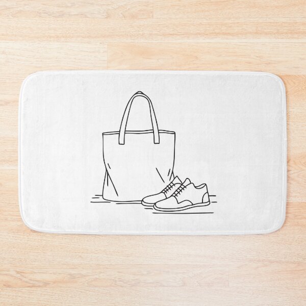 Item preview, A tote bag resting beside a pair of shoes on the floor designed and sold by rasagamastore.