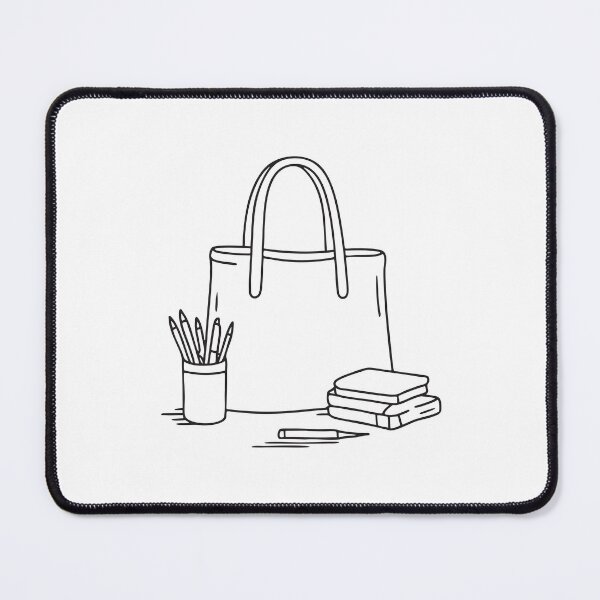 Item preview, A tote bag resting beside a sketchpad designed and sold by rasagamastore.