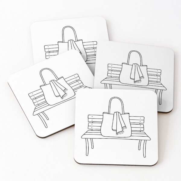 Item preview, A tote bag with a scarf peeking out on bench designed and sold by rasagamastore.