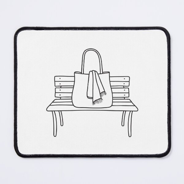 Item preview, A tote bag with a scarf peeking out on bench designed and sold by rasagamastore.