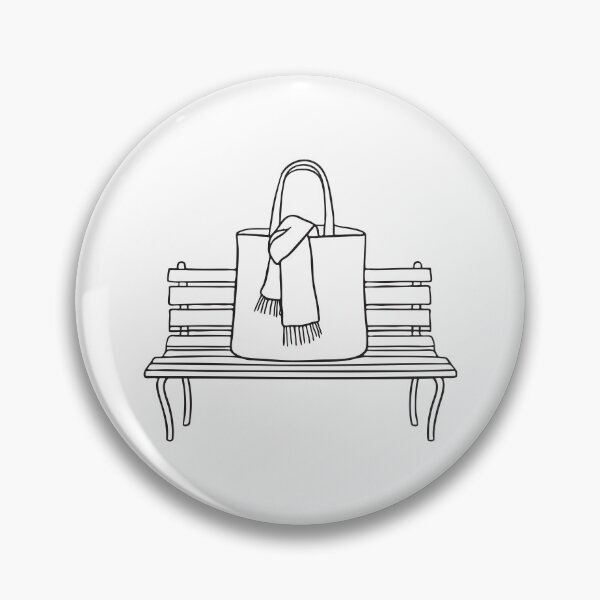 Item preview, A tote bag with a scarf peeking out on bench designed and sold by rasagamastore.