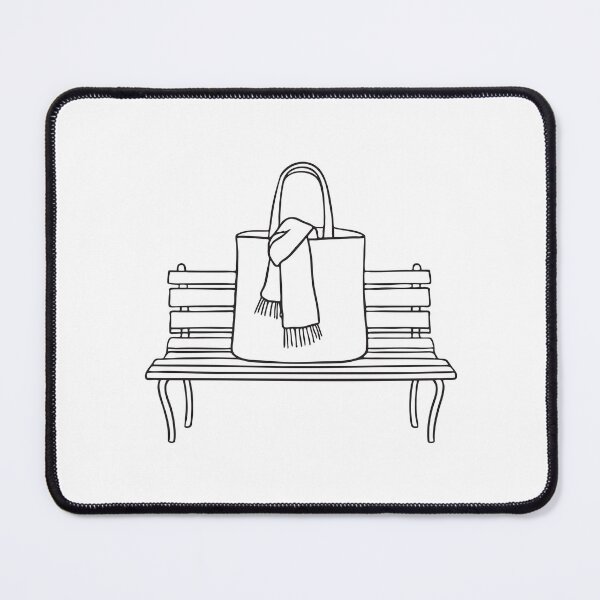 Item preview, A tote bag with a scarf peeking out on bench designed and sold by rasagamastore.