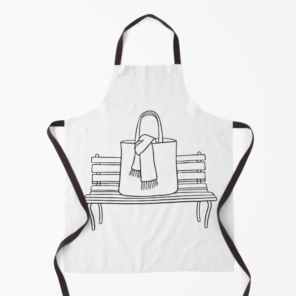Item preview, A tote bag with a scarf peeking out on bench designed and sold by rasagamastore.