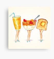 Breakfast Pin-Ups Canvas Print