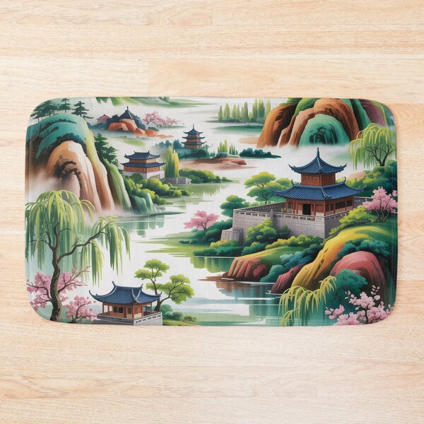 Item preview, A photographic reproduction of a traditional Chinese landscape. designed and sold by Lilashakti ⭐️ ⭐️ ⭐️ ⭐️ ⭐️.