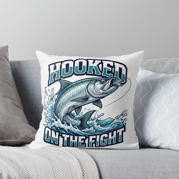 Item preview, Hooked On The Fight Dynamic Tarpon Sport Fishing Design designed and sold by EverBranz-stor.
