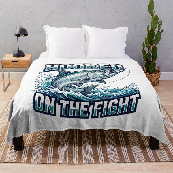 Item preview, Hooked On The Fight Dynamic Tarpon Sport Fishing Design designed and sold by EverBranz-stor.