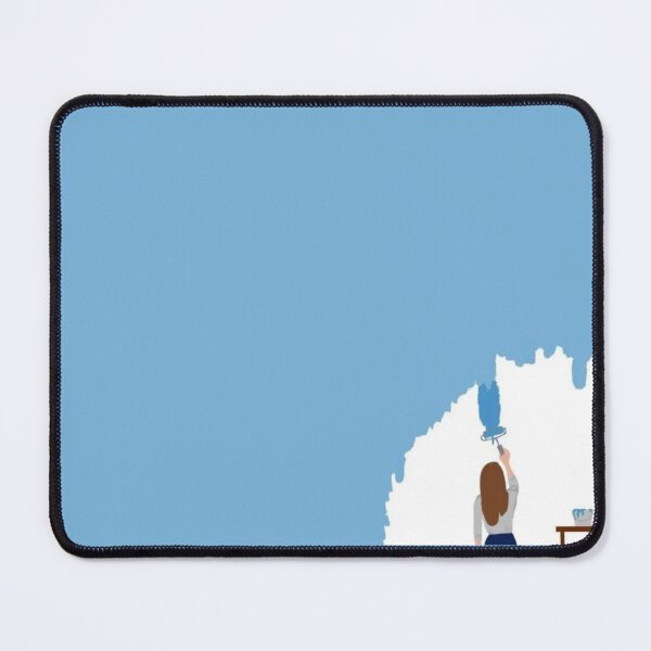 Item preview,  Minimal Girl Painting Wall – Blue Aesthetic Wall Art designed and sold by LunaArtology.