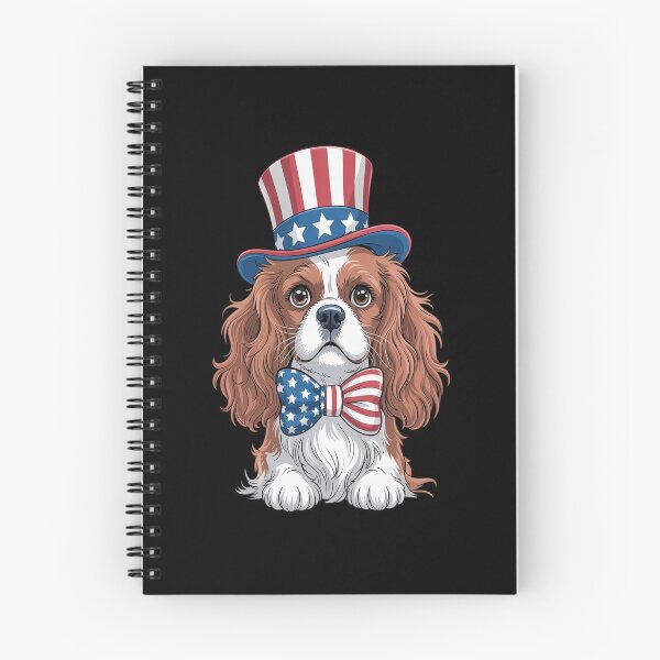 Item preview, Cavalier King Charles Spaniel with USA Flag Independence designed and sold by Catharsiscath.