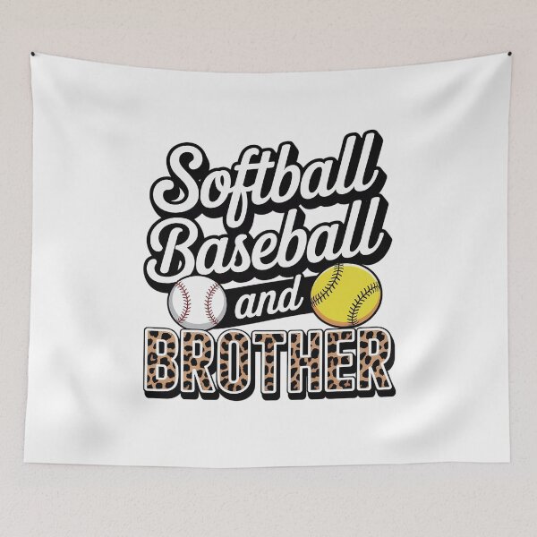 Item preview, Baseball And Softball Brother of Both Girl Boy Nephew Leopard designed and sold by Catharsiscath.