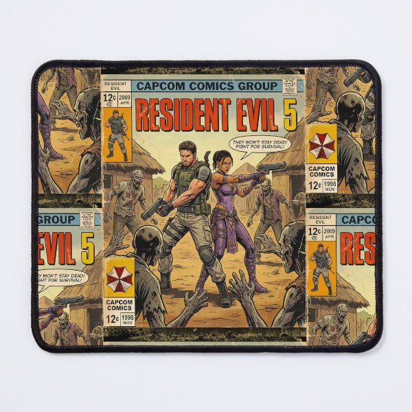 Item preview, Resident Evil Chris & Sheva Classic Comic Retro Gaming Art  designed and sold by Back2Collage.