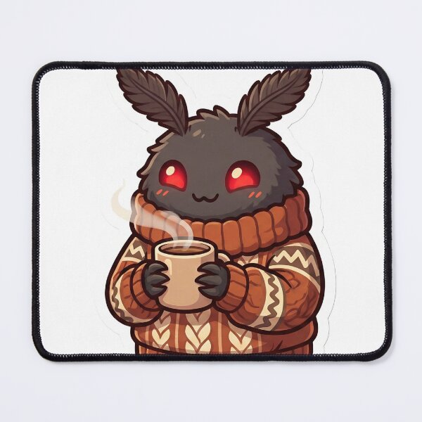 Item preview, Cozy Mothman in a Sweater Drinking Tea designed and sold by StickyGuys.